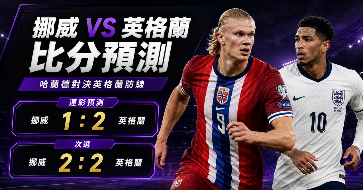 挪威英格蘭預測比分1：2、2：2 英格蘭可以壓低哈蘭德射門，卻不能放任厄德高掌控節奏
